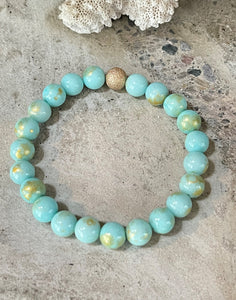Turquoise Sea Blue Gold Dust