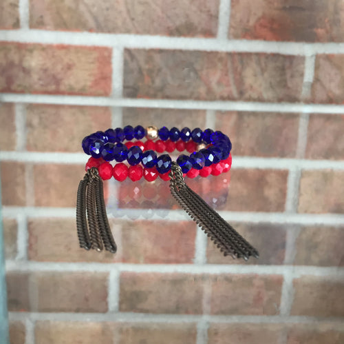 Red & Blue Crystal Singles