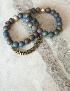 Druzy Rainbow Single