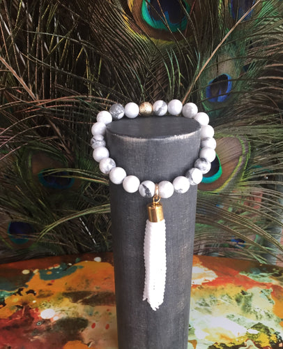 White Howlite Tassel