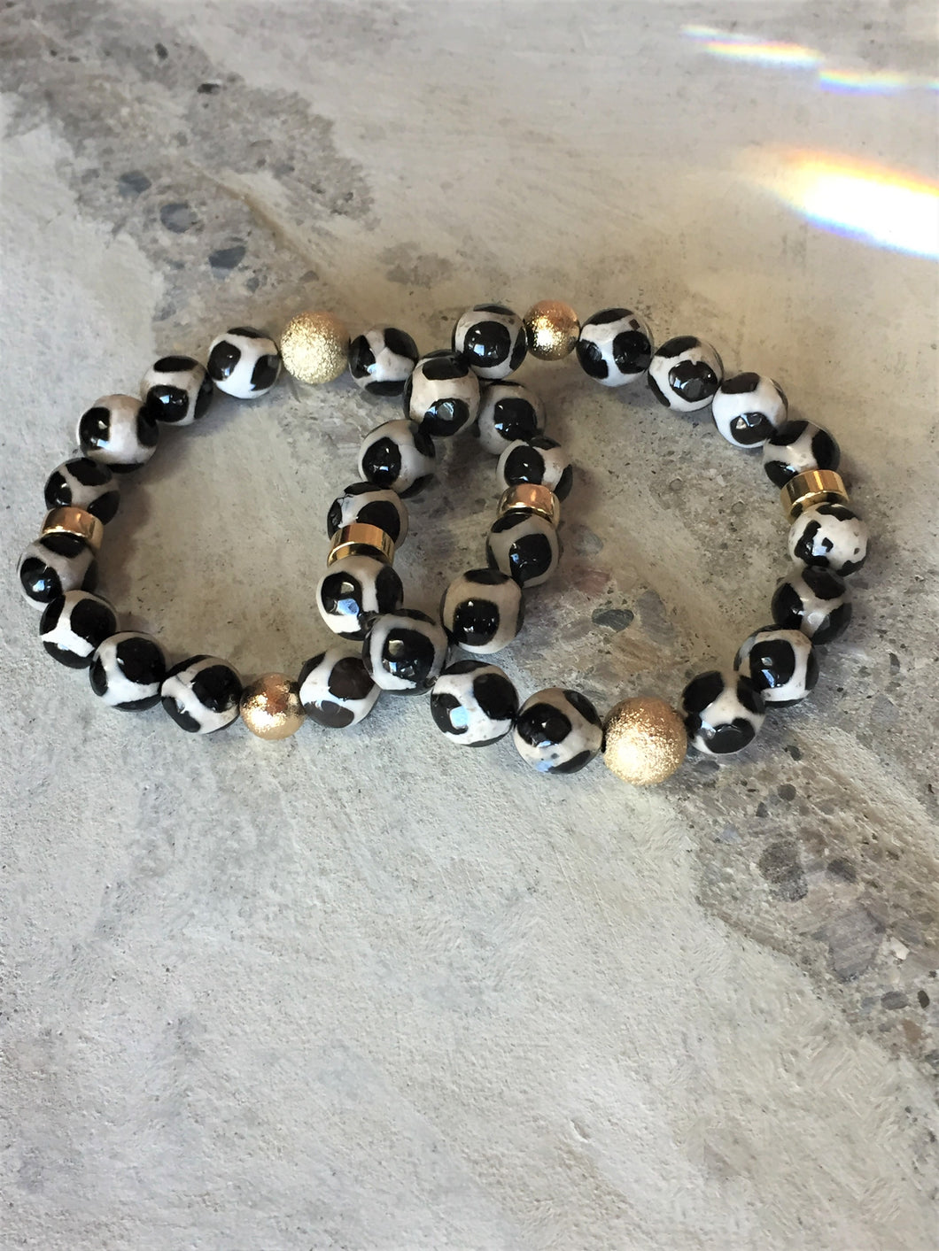 Tibetan Agate Black & White II